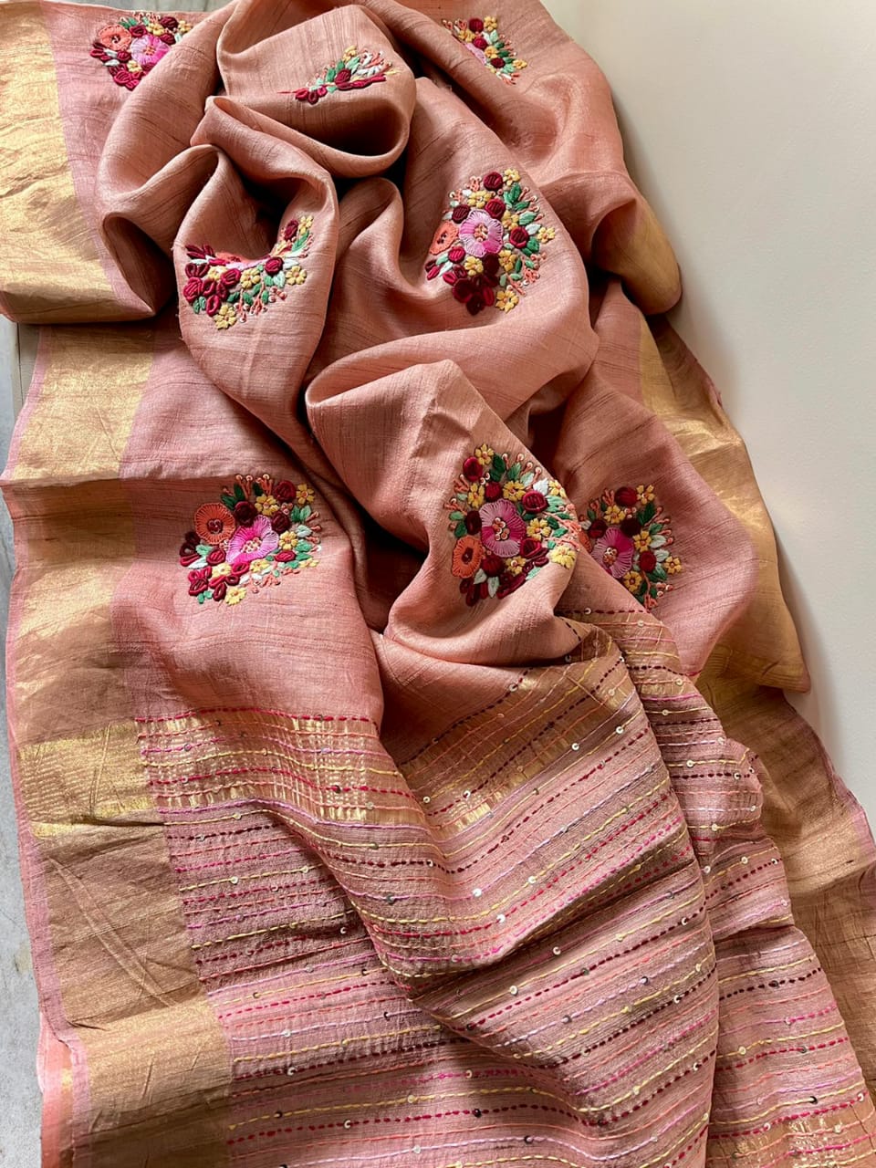 Desi tussar saree - Saffronfashionindia