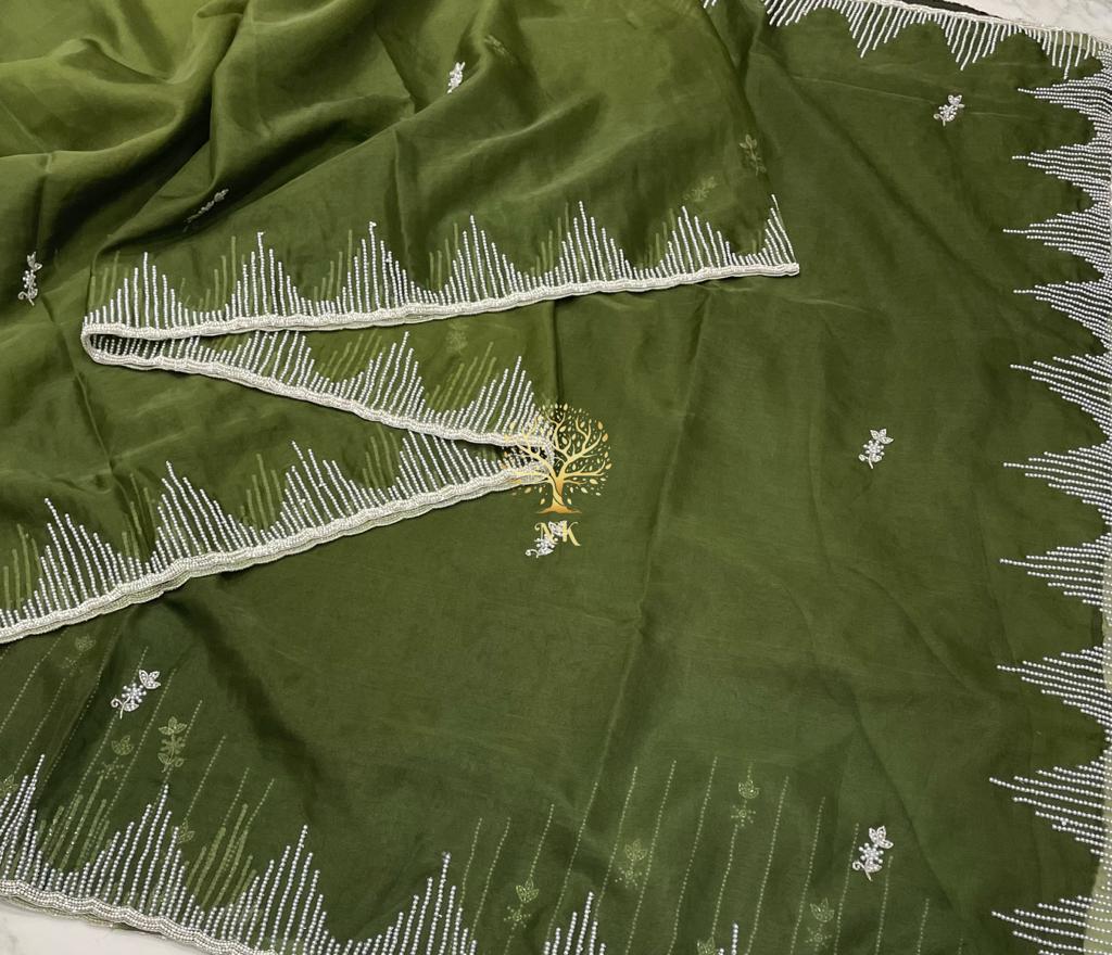 Madhurima soft organza saree - Saffronfashionindia