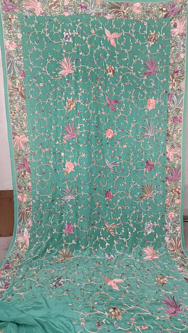 Arvika Parsi gara saree - Saffronfashionindia