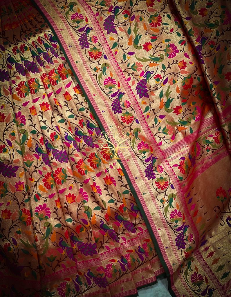 Bridal tissue saree - Saffronfashionindia