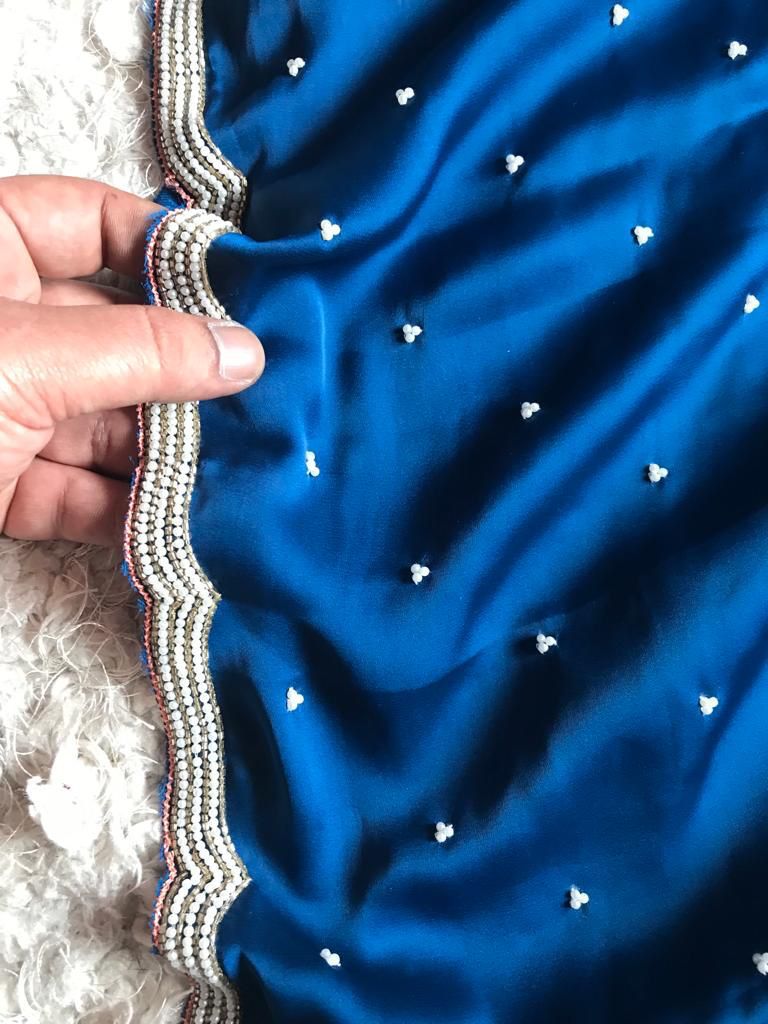 Anisha luxury satin saree - Saffronfashionindia