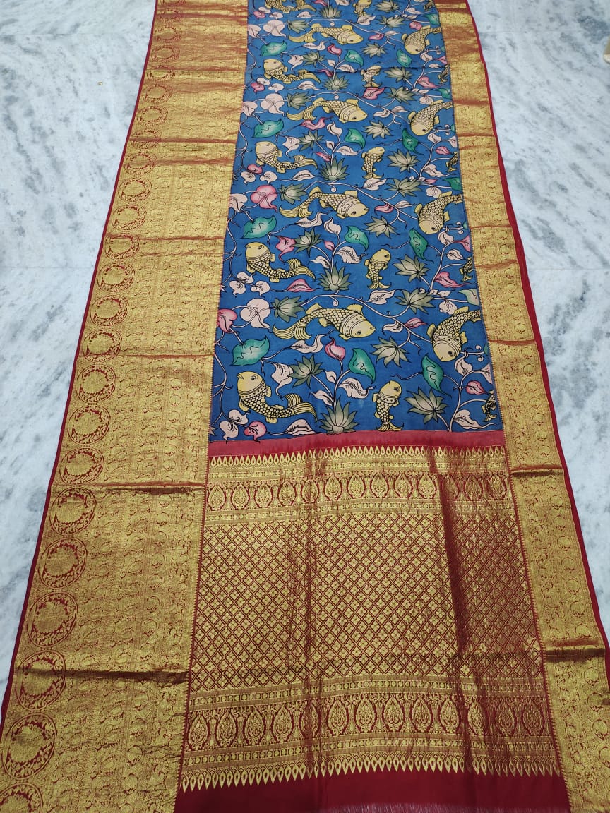 Avijha Kalamkari saree - Saffronfashionindia