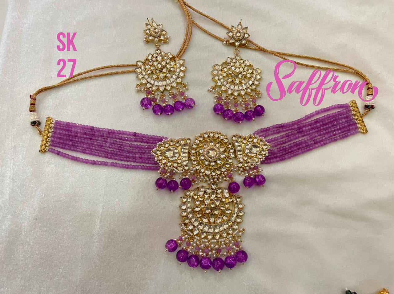 Pinkilla necklace set - Saffronfashionindia