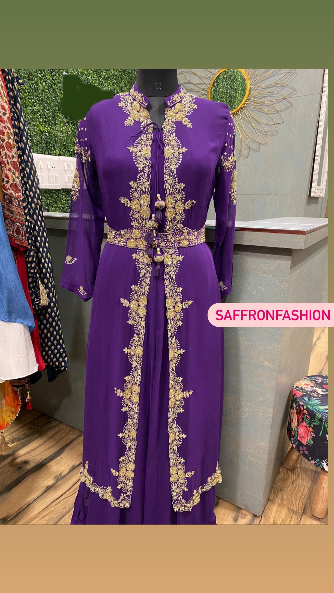 Purple sangeet dress - Saffronfashionindia