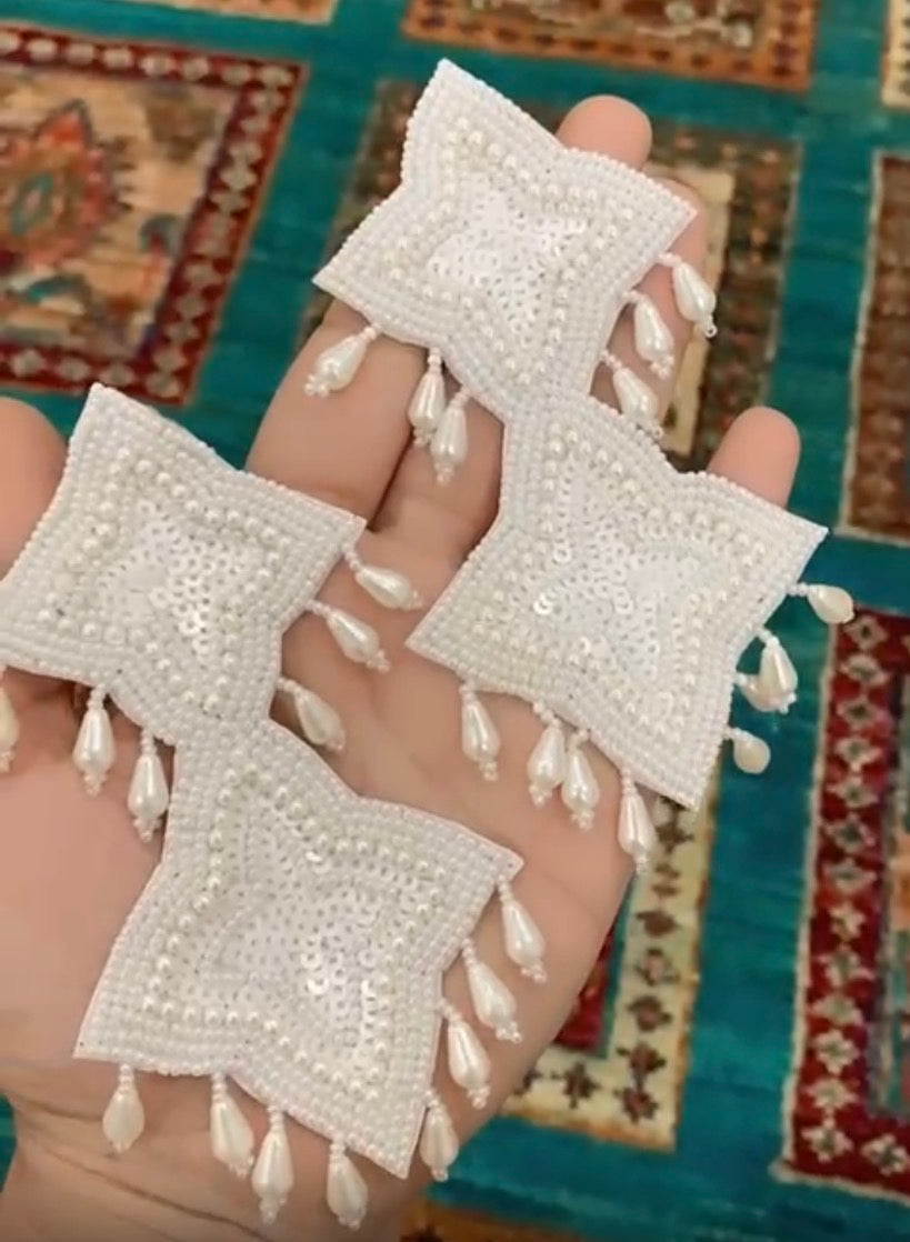 Handcrafted dangler  earrings - Saffronfashionindia