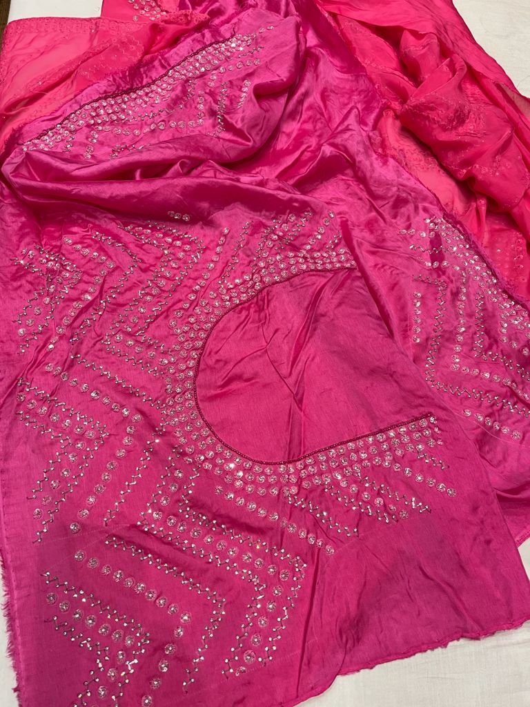 Ivara organza zardosi saree - Saffronfashionindia
