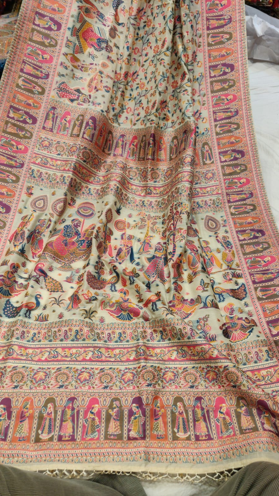 Beautiful woven traditional Kani saree - Saffronfashionindia