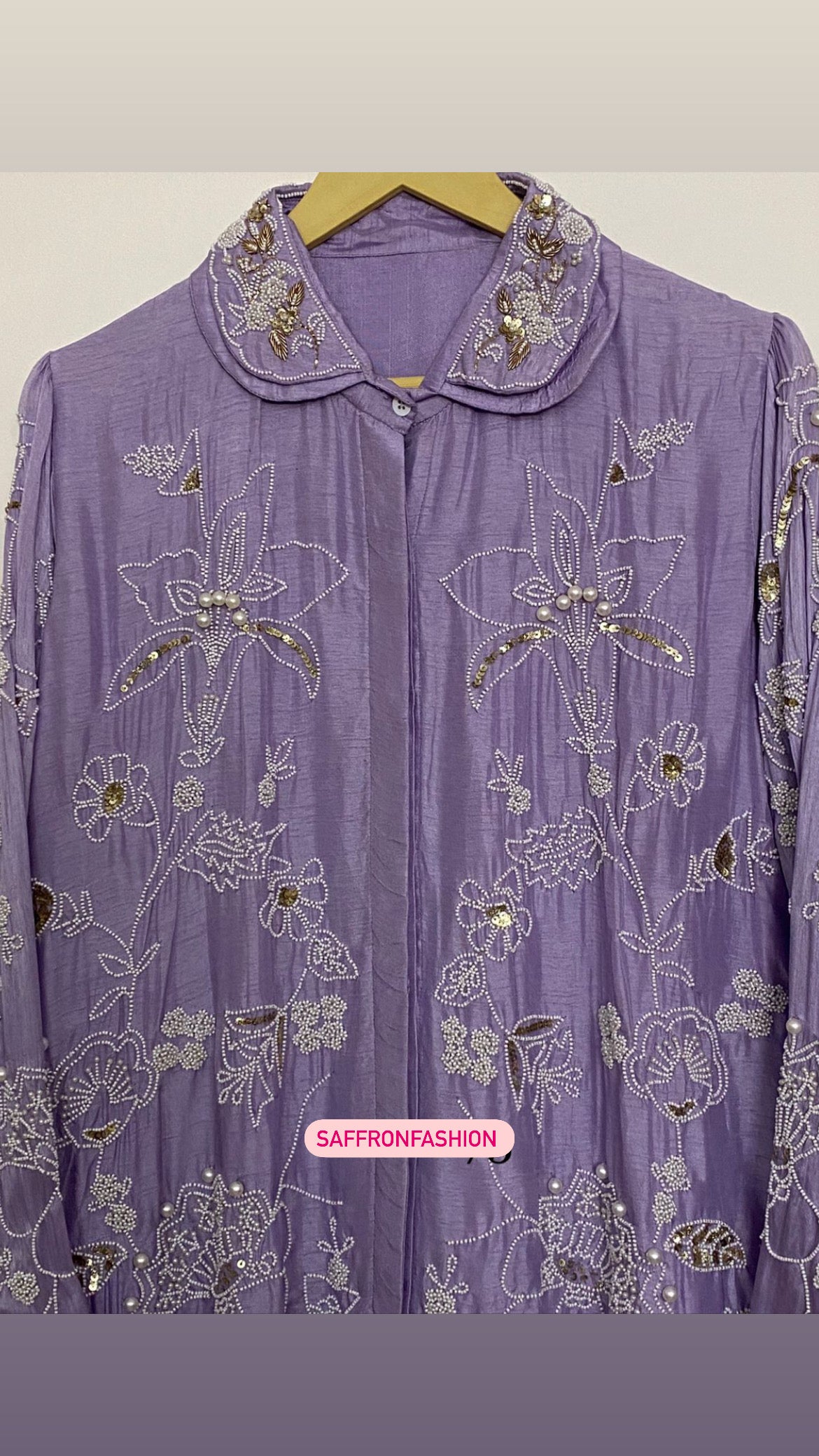 Lavender indowestern dress - Saffronfashionindia