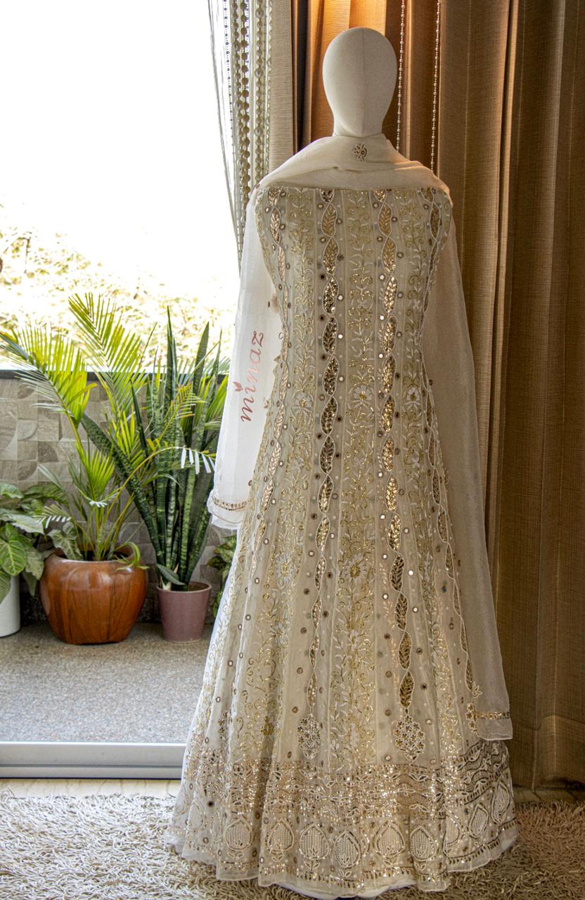 Mahavir elegant Anarkali dress - Saffronfashionindia