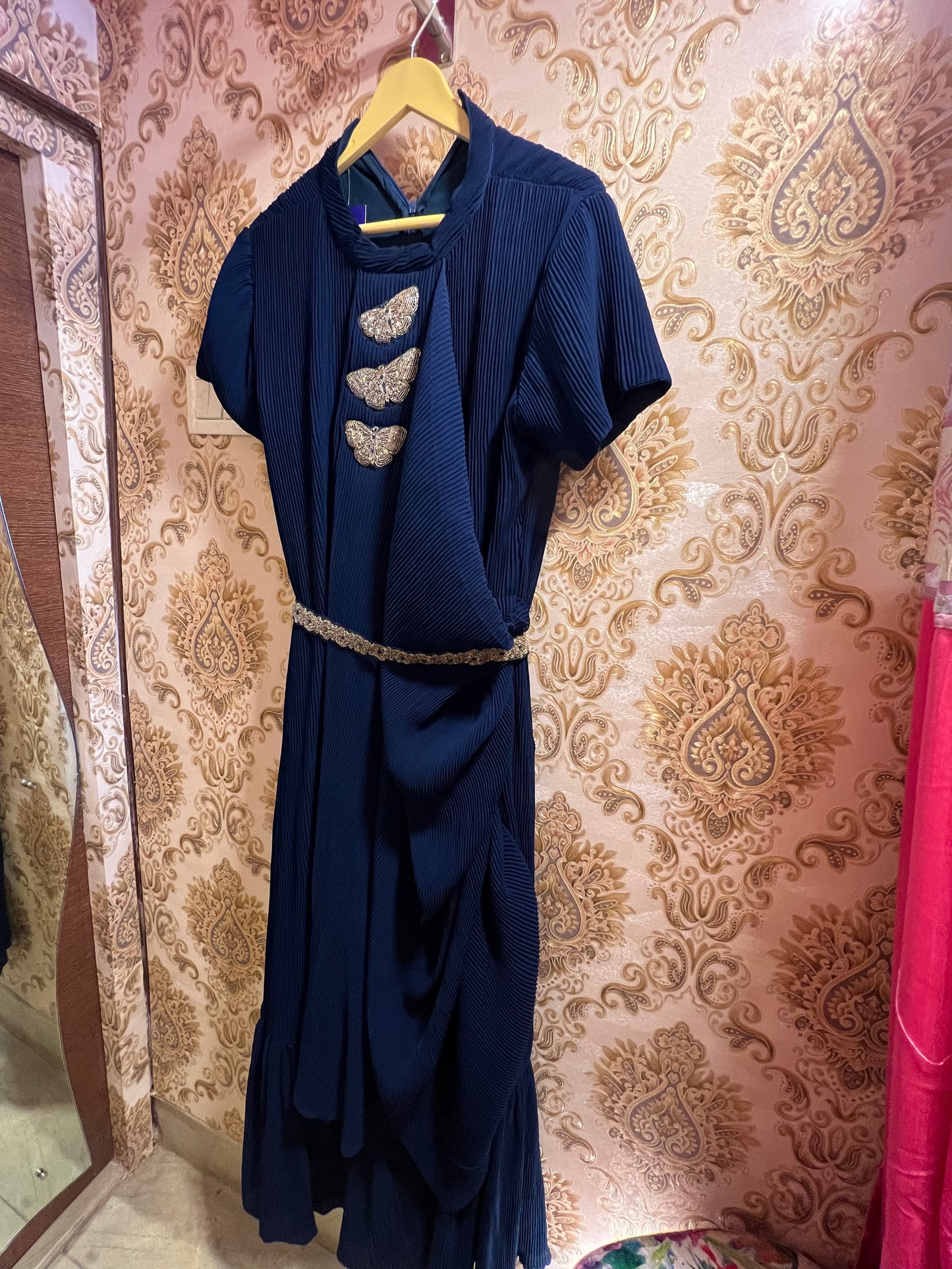 Ninza crepe gown - Saffronfashionindia