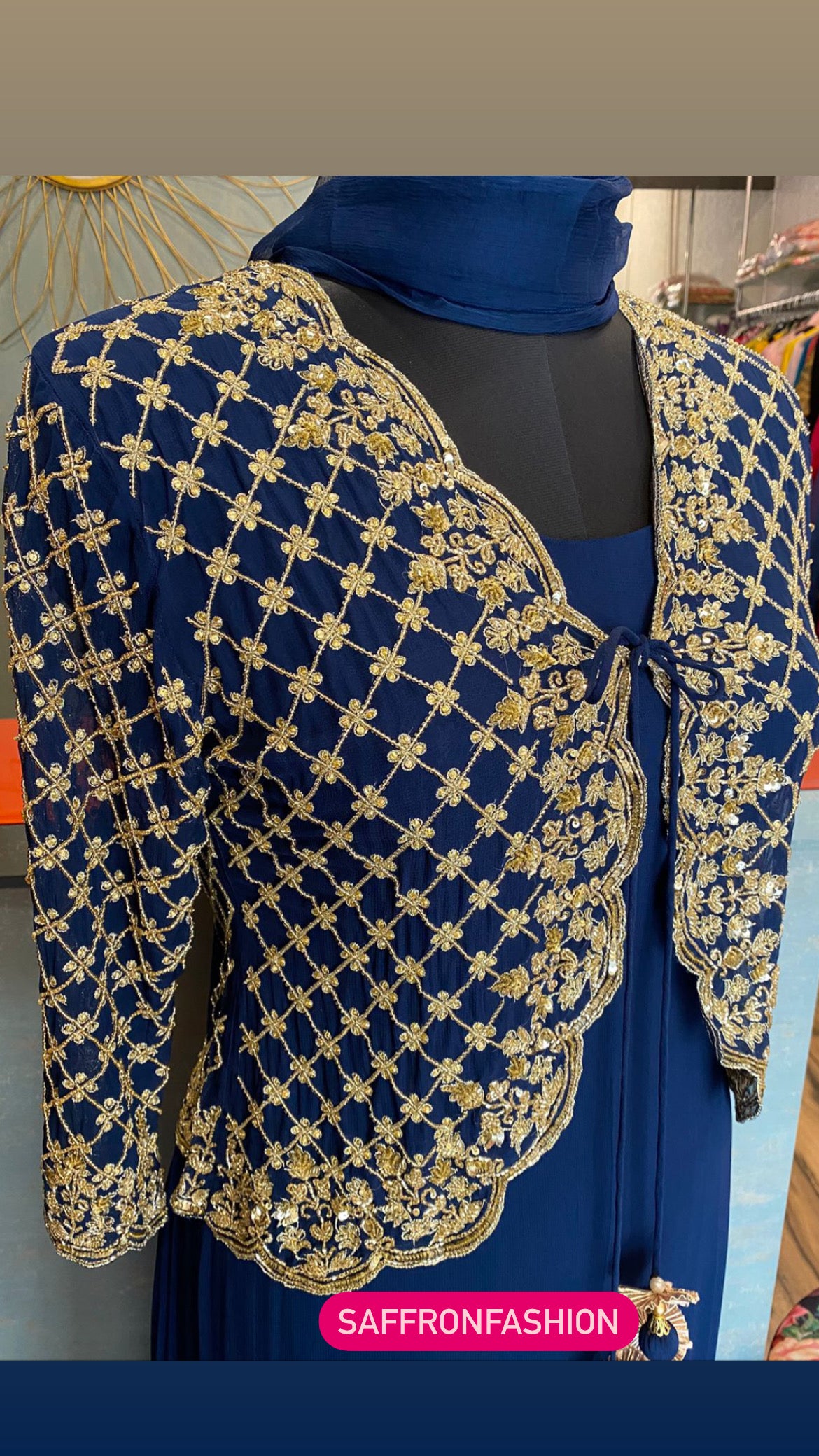 Kiwik gorgette dress - Saffronfashionindia