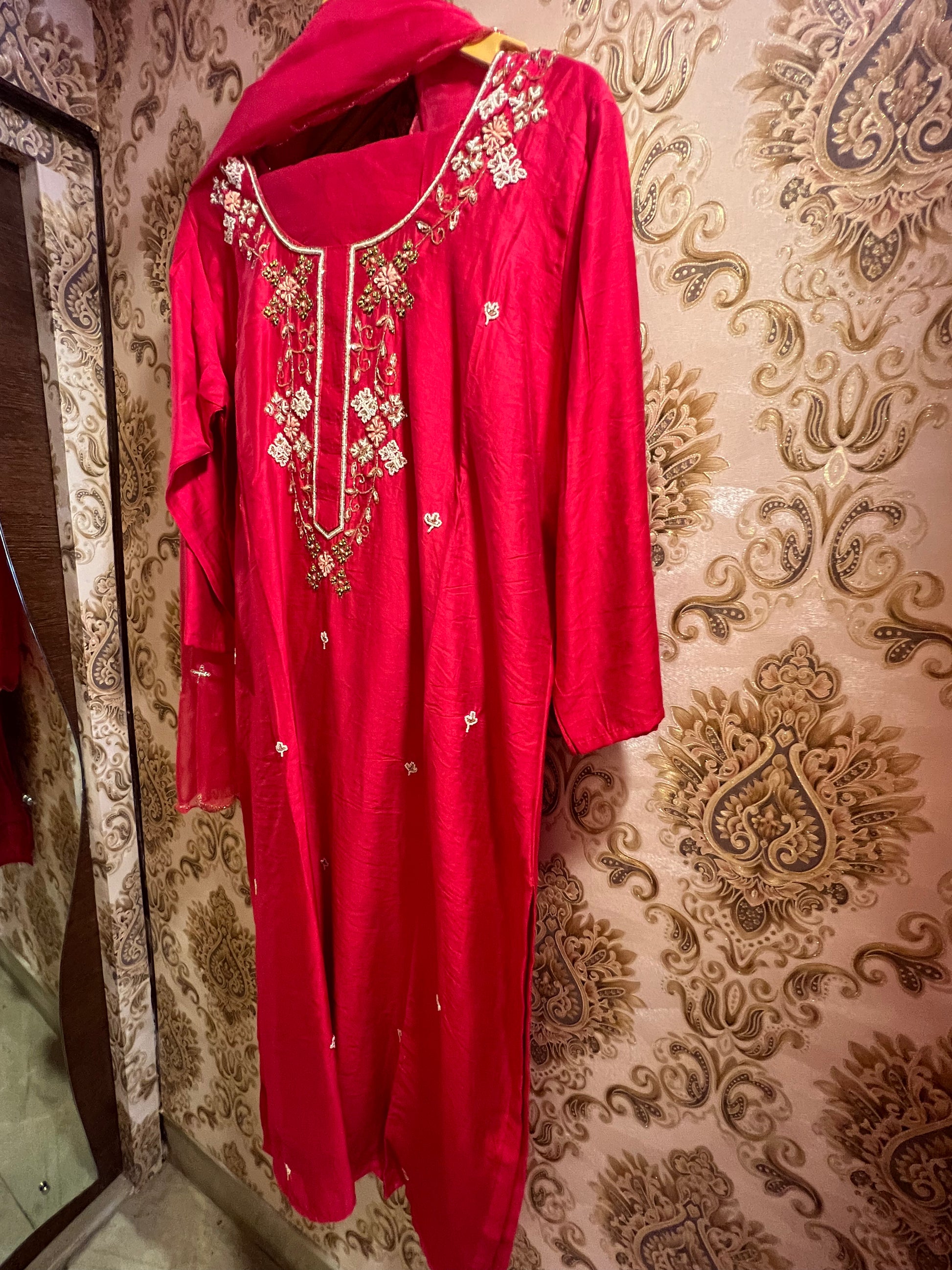 Valentine red hot salwar suit - Saffronfashionindia