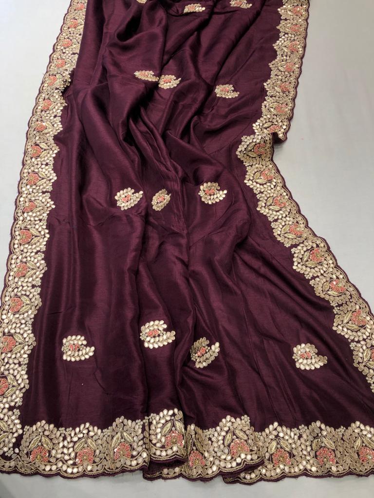 Kivasha zardosi saree - Saffronfashionindia