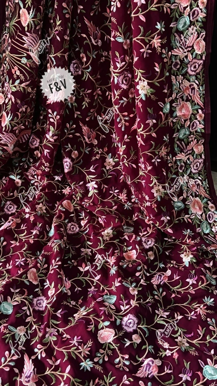 Nashili Parsi inspired saree - Saffronfashionindia