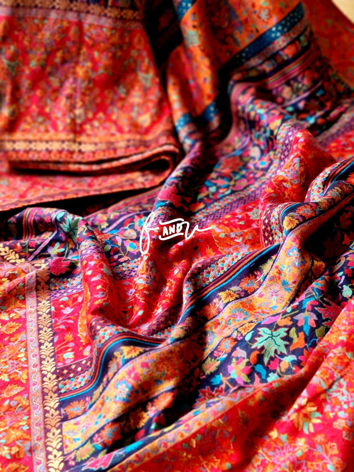 Kashmiri inspired Kani silk saree - Saffronfashionindia