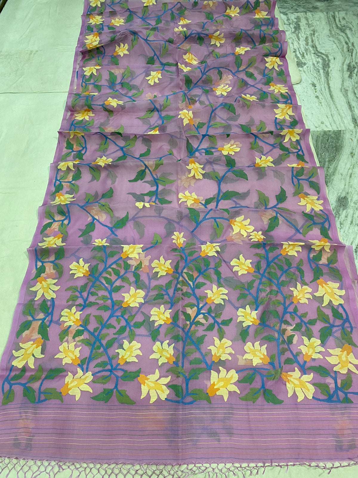 Omkara jamdani saree - Saffronfashionindia