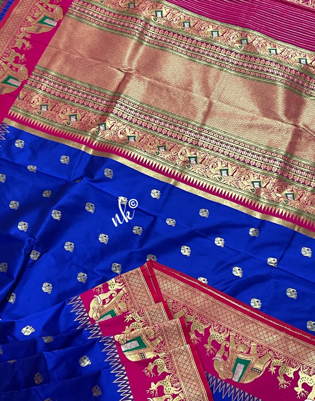 Gadwal banarsi saree - Saffronfashionindia