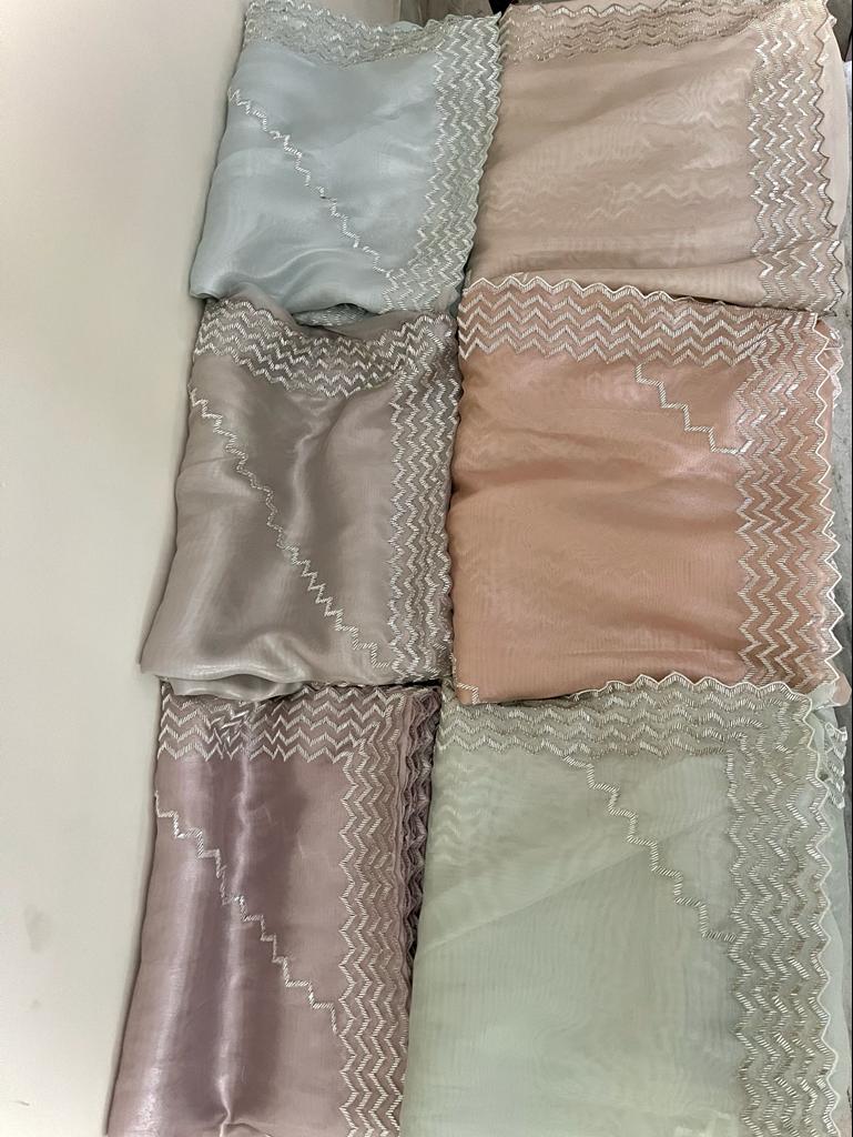 Kinisha tissue partywear saree - Saffronfashionindia
