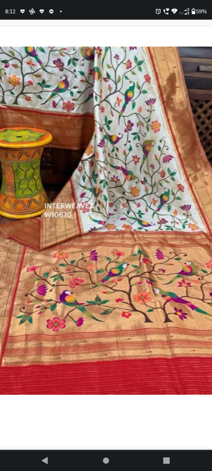 Muniya Paithani inspired saree - Saffronfashionindia
