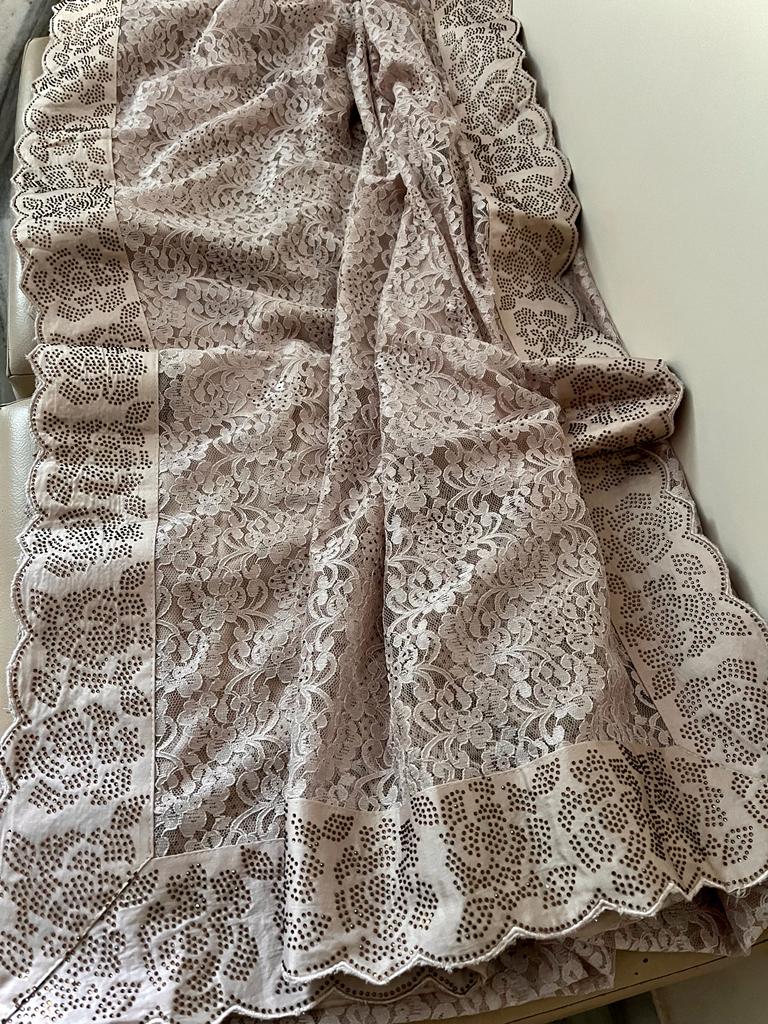 Ginza chaintley Swarovski saree - Saffronfashionindia