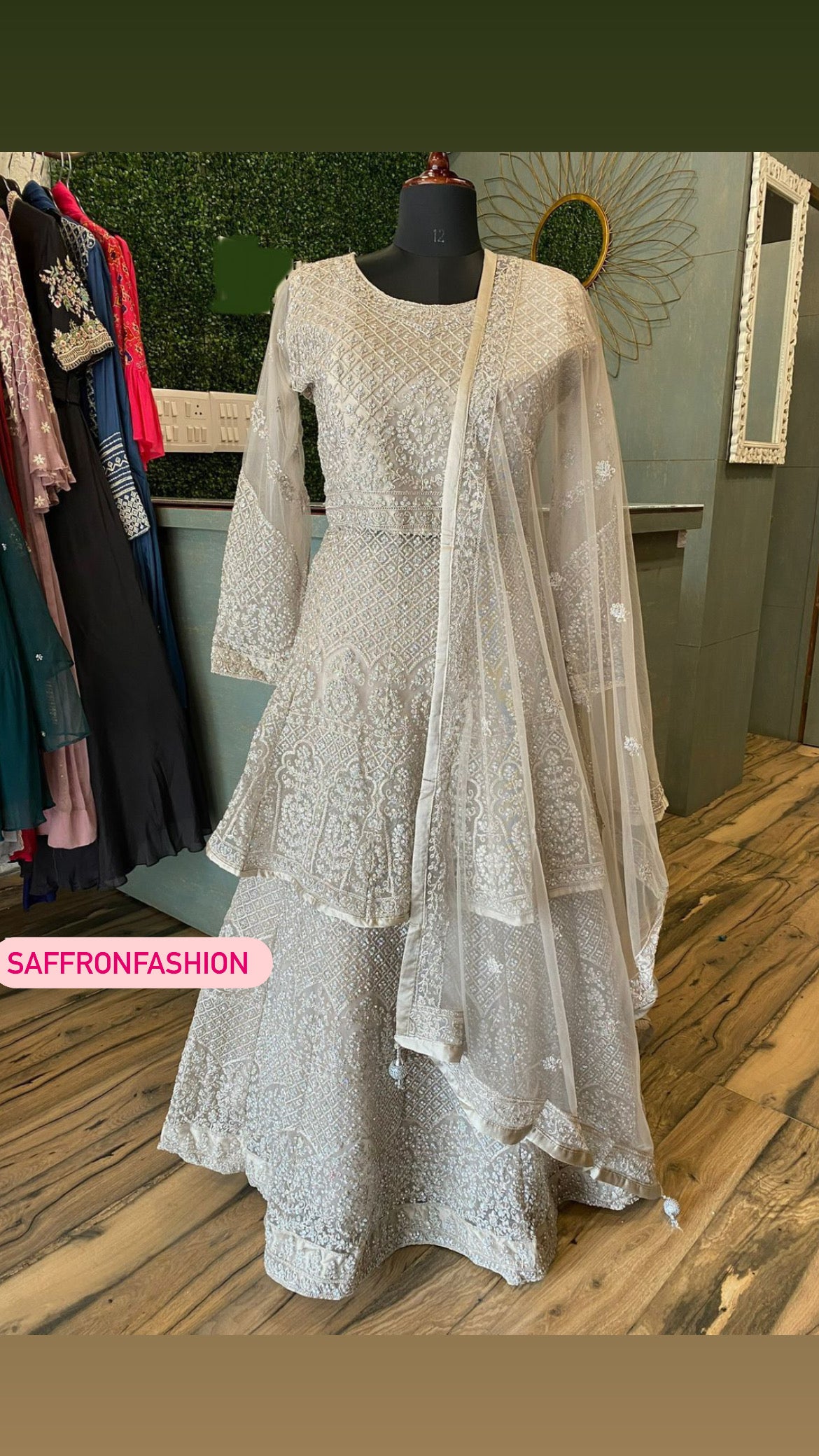 Orvi peplum styled kurta dress - Saffronfashionindia