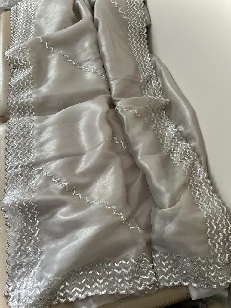 Kinisha tissue partywear saree - Saffronfashionindia