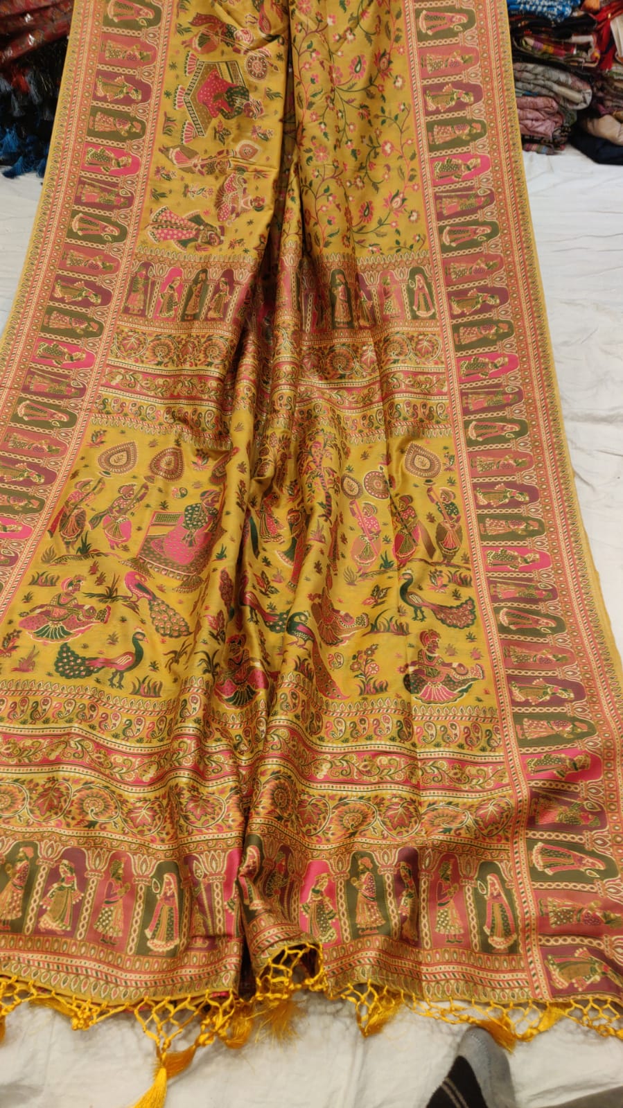Beautiful woven traditional Kani saree - Saffronfashionindia