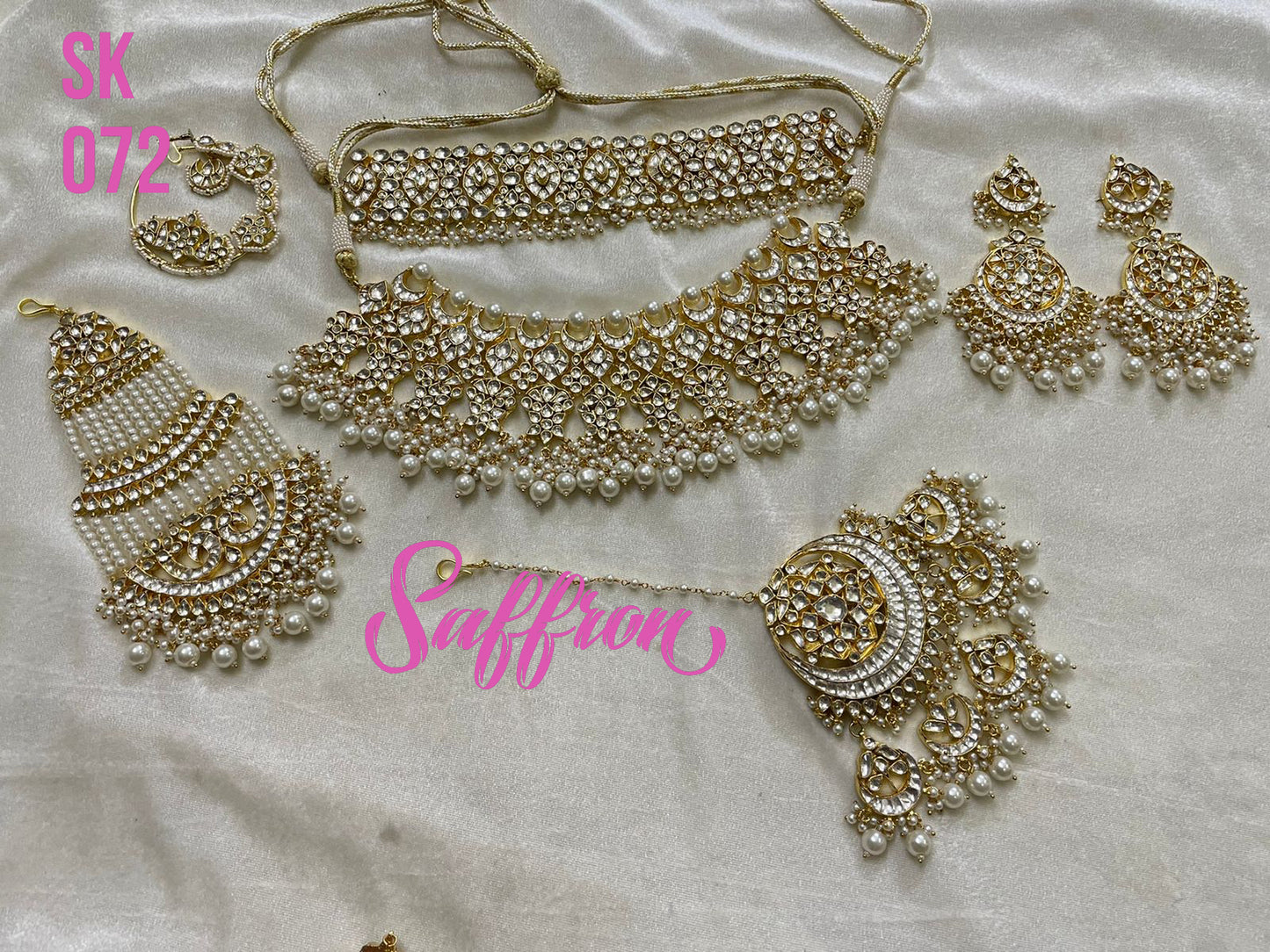Labanish Kundan bridal set - Saffronfashionindia