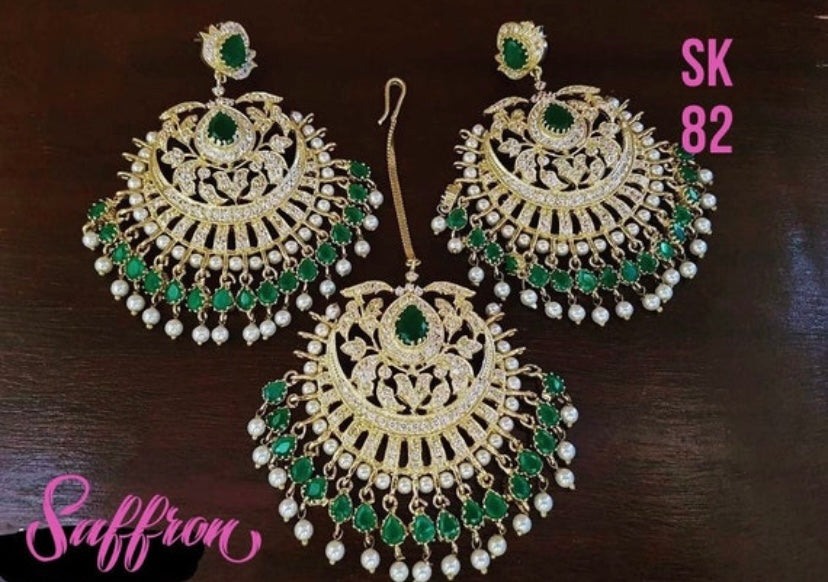 Victorian tikka set - Saffronfashionindia