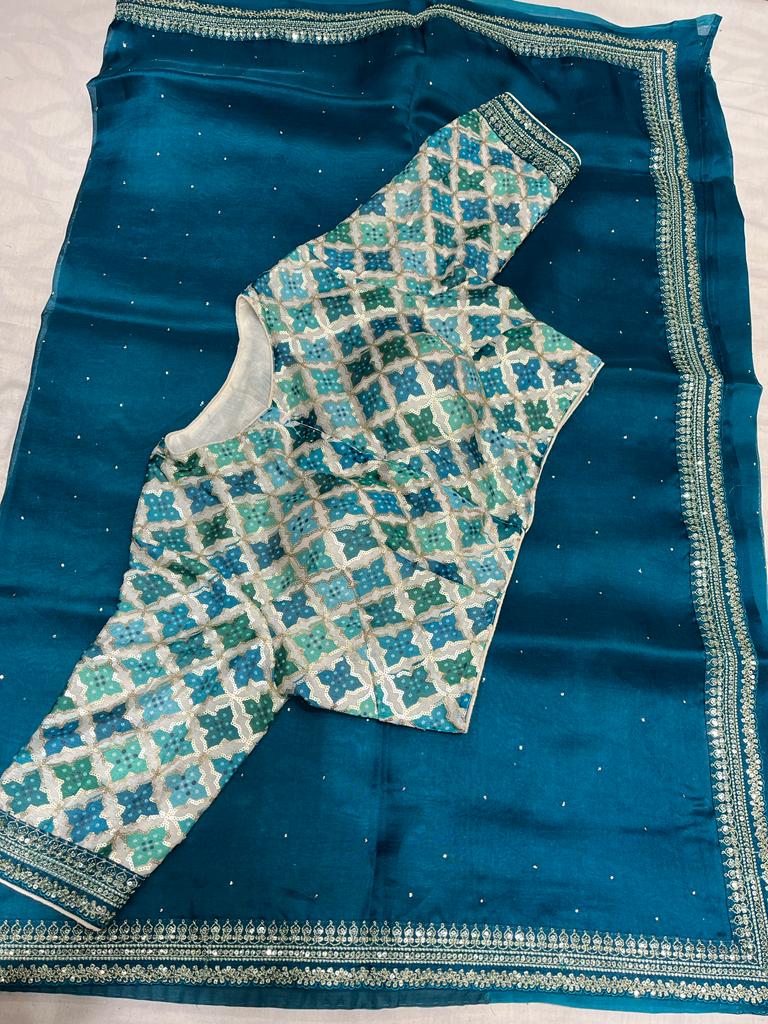 Susane organza saree - Saffronfashionindia