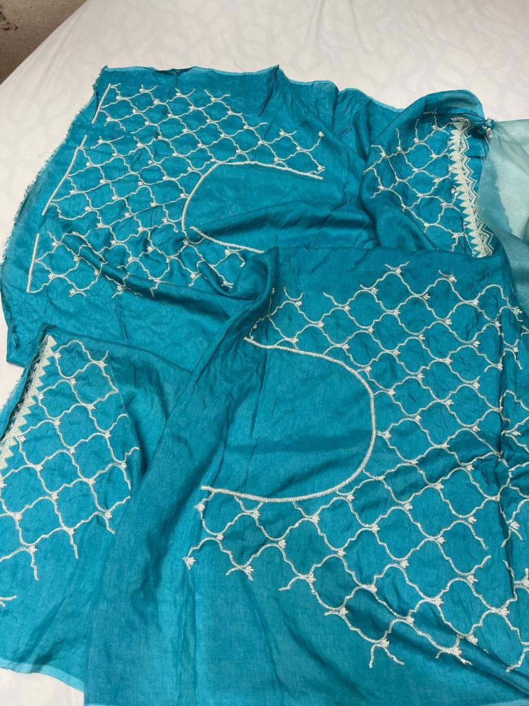 Nanika tissue organza saree - Saffronfashionindia