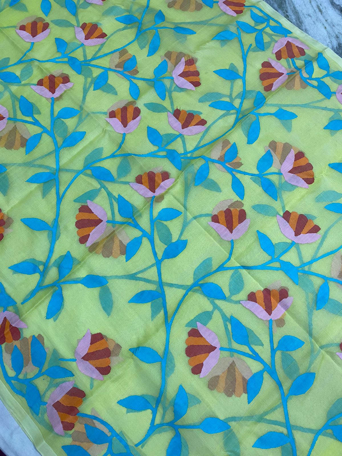 Irvika tantuj jamdani saree - Saffronfashionindia