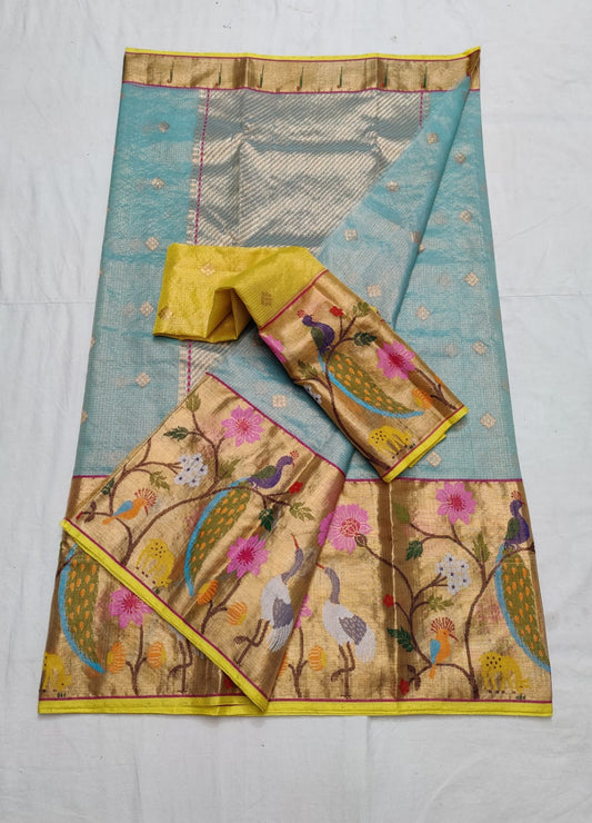 Sushmaraj tissue zari kota saree - Saffronfashionindia