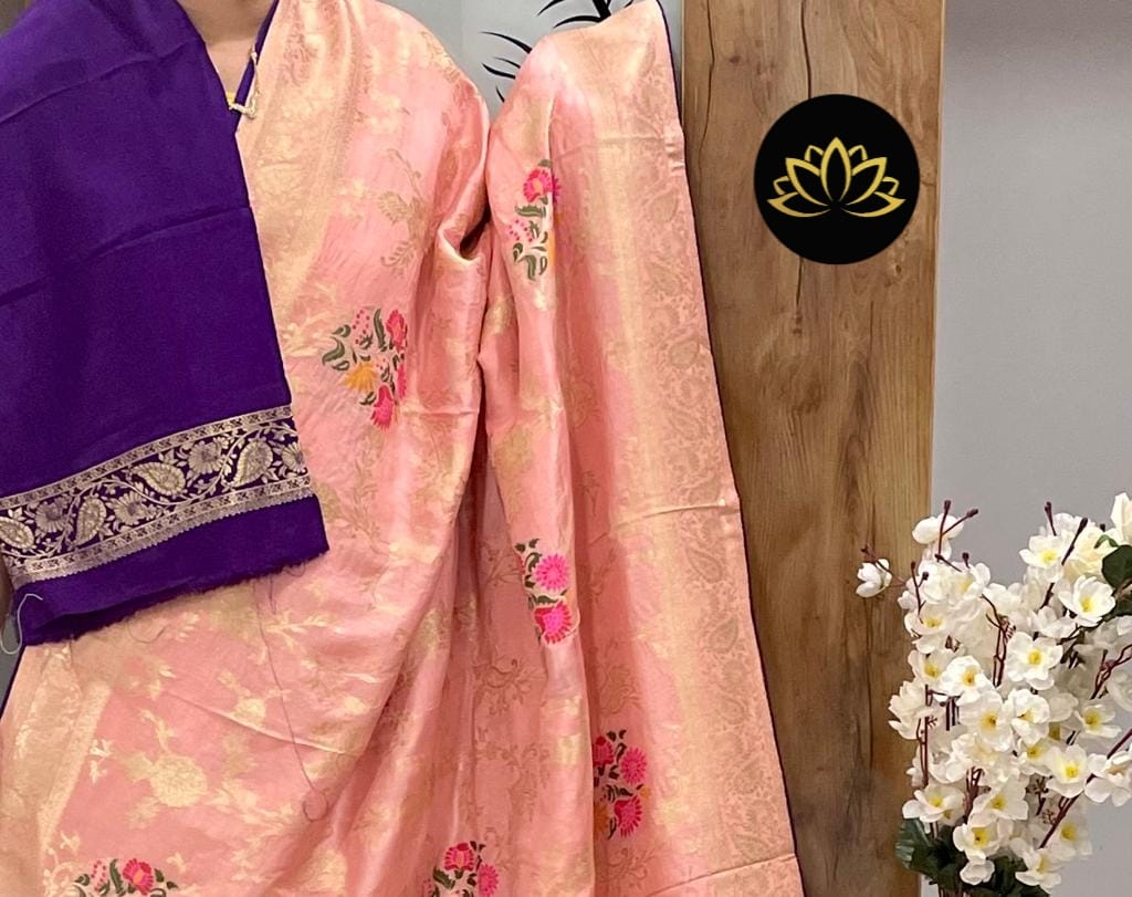 Avika banarsi moonga saree - Saffronfashionindia