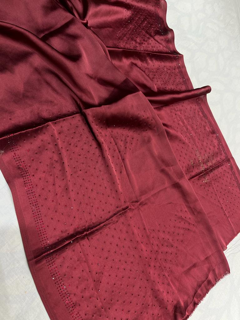 Lacy Swarovski saree - Saffronfashionindia