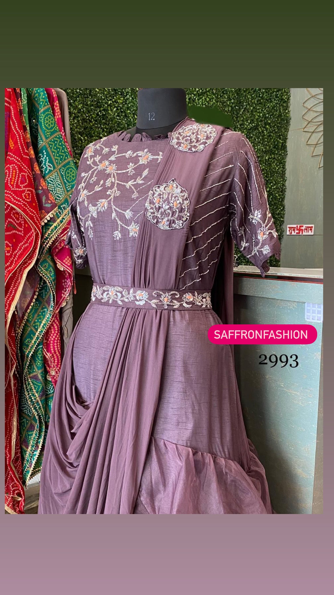 Narvina indowestern gown - Saffronfashionindia