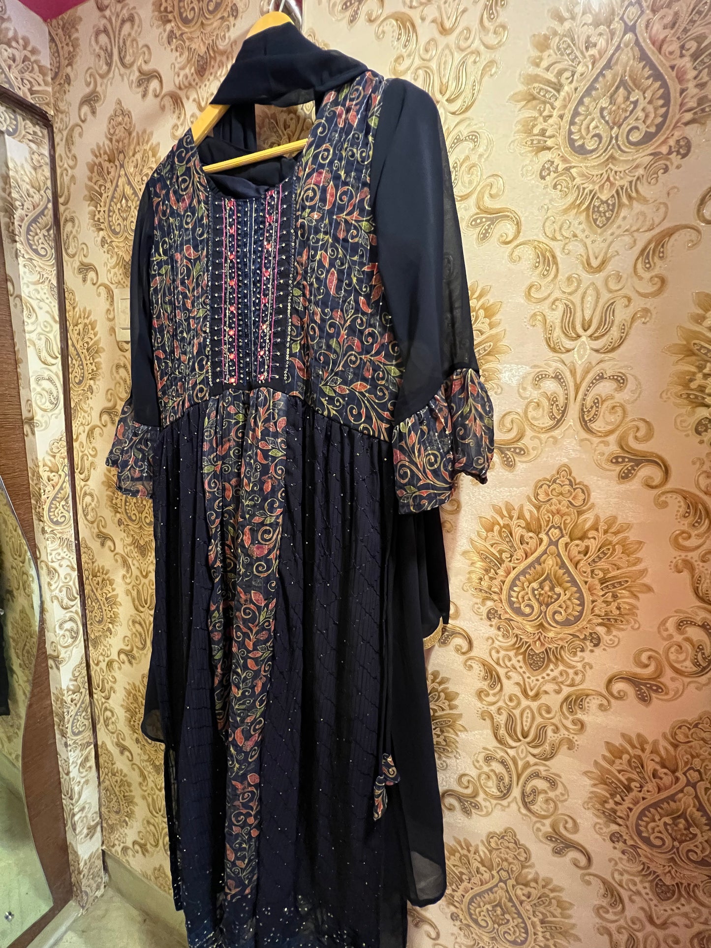 Sushma gorgette kurta dress - Saffronfashionindia