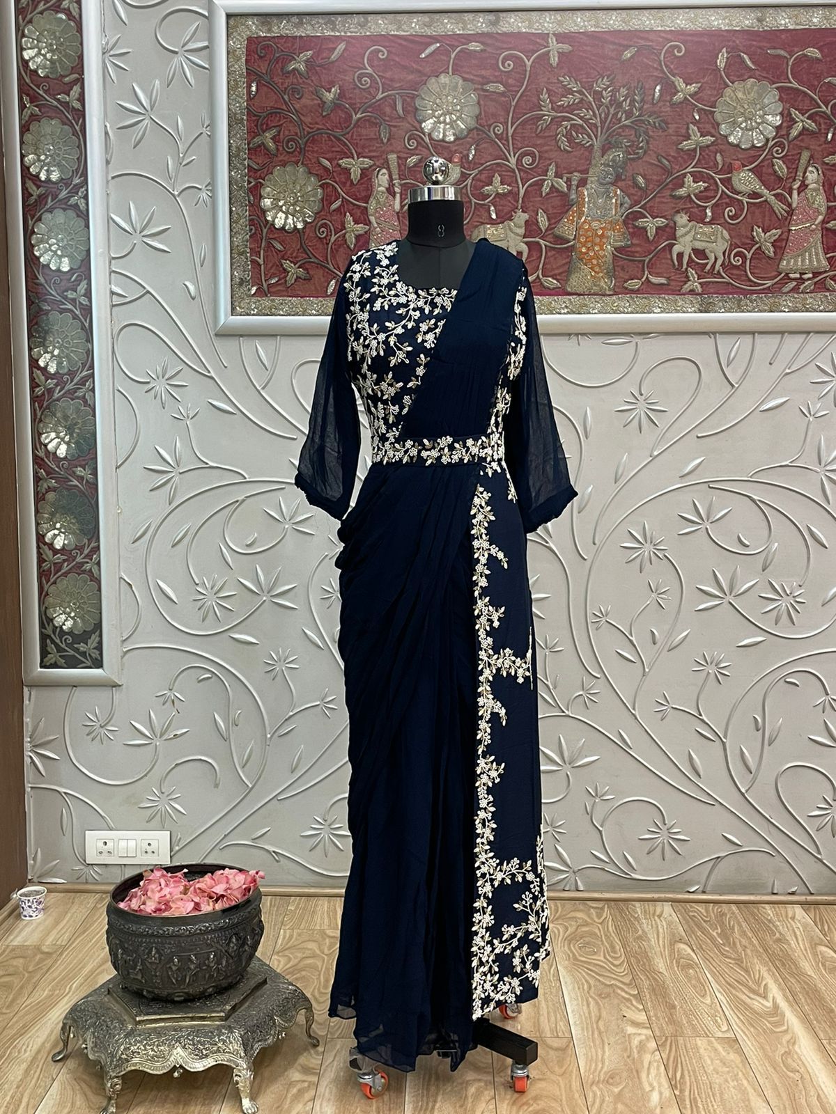 Varika readymade saree - Saffronfashionindia