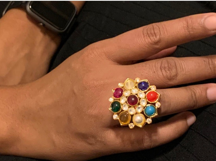Navaratri Ring Wedding Ring Pakistani Ring Adjustable Ring - Saffronfashionindia