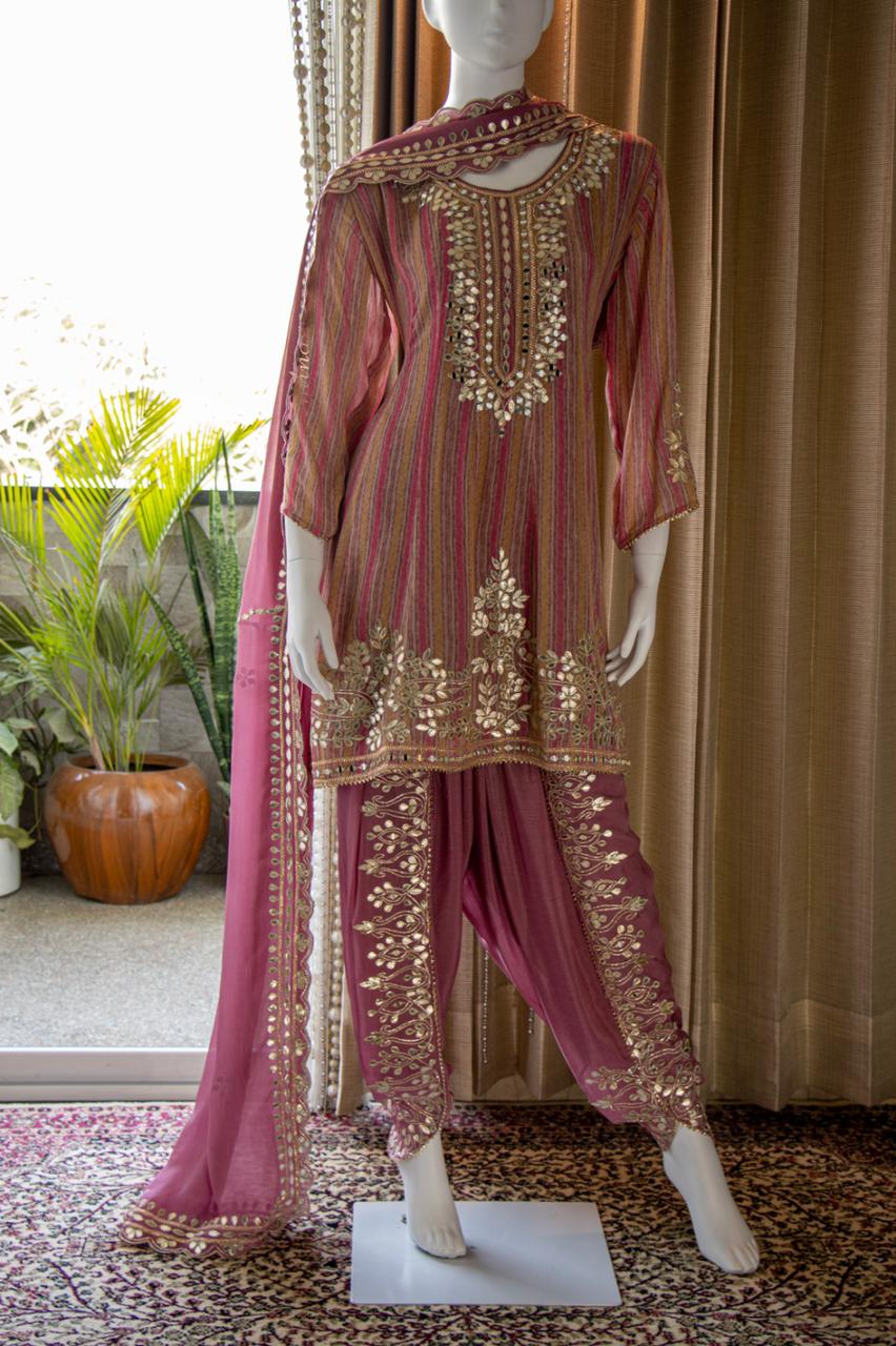 Lisa Anarkali dhoti dress - Saffronfashionindia