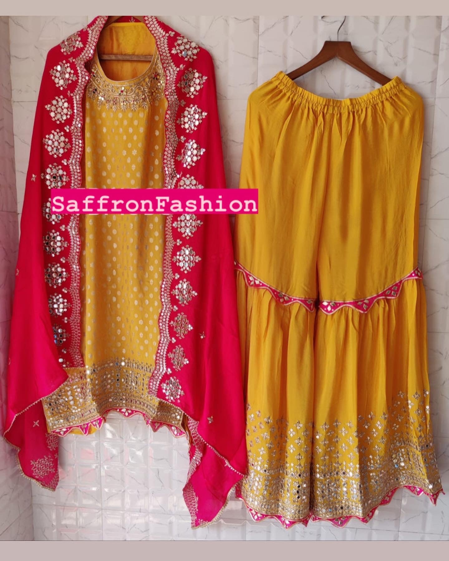 Ashley sharara dress - Saffronfashionindia