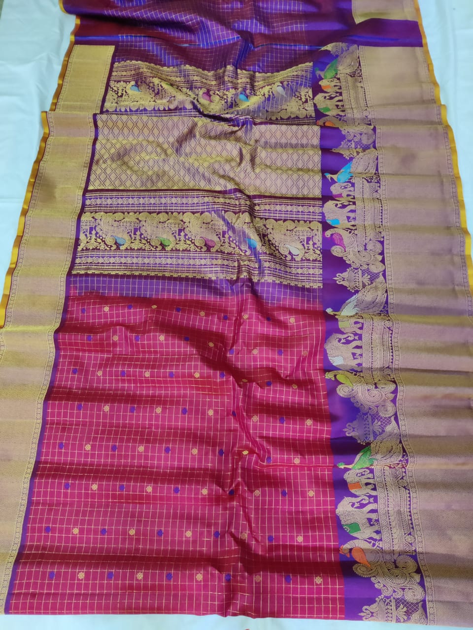 Pinakha Gadwal saree/traditional saree/sari - Saffronfashionindia