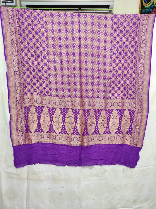 Rajika bandhani banarsi dupatta - Saffronfashionindia