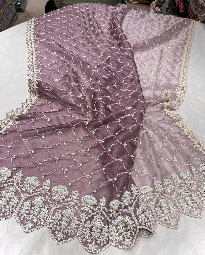 Nanika tissue organza saree - Saffronfashionindia