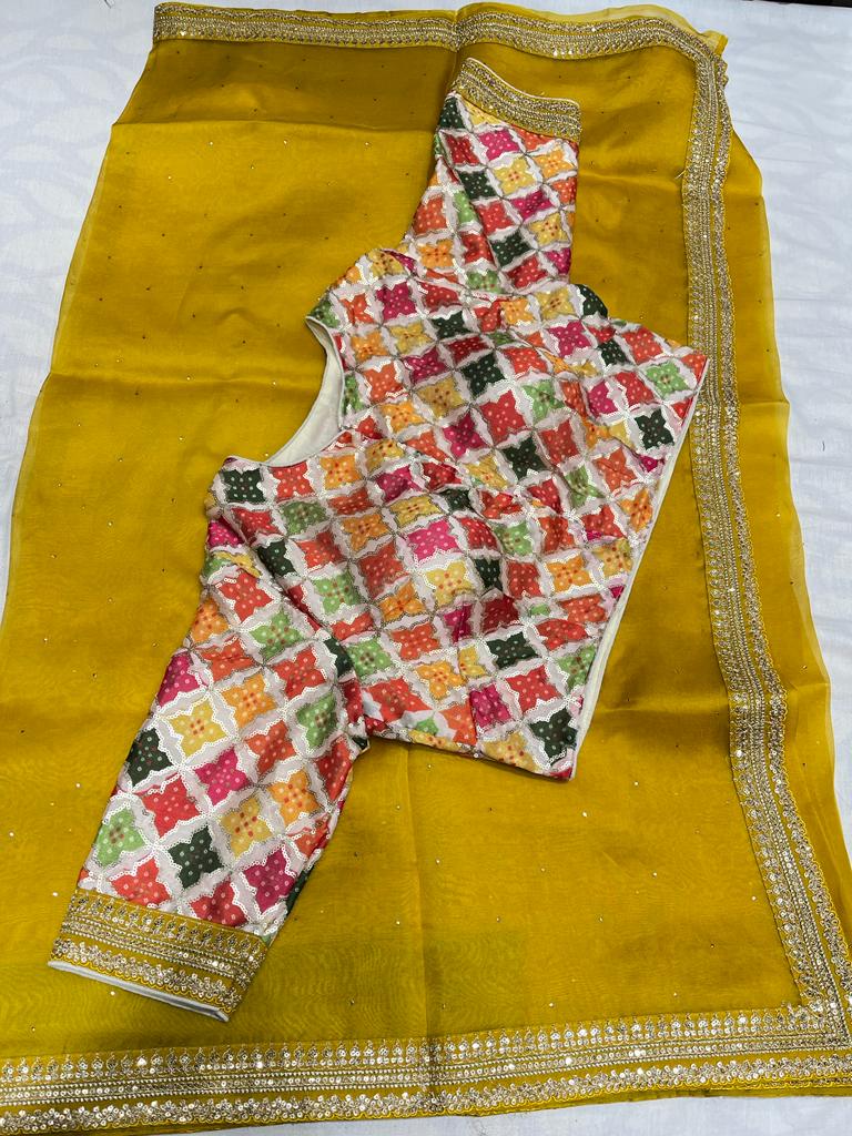Susane organza saree - Saffronfashionindia