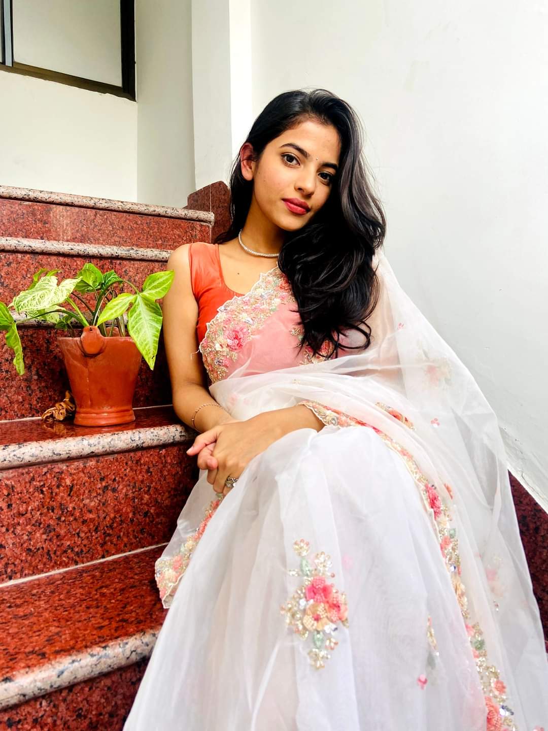 Dreamy organza saree - Saffronfashionindia