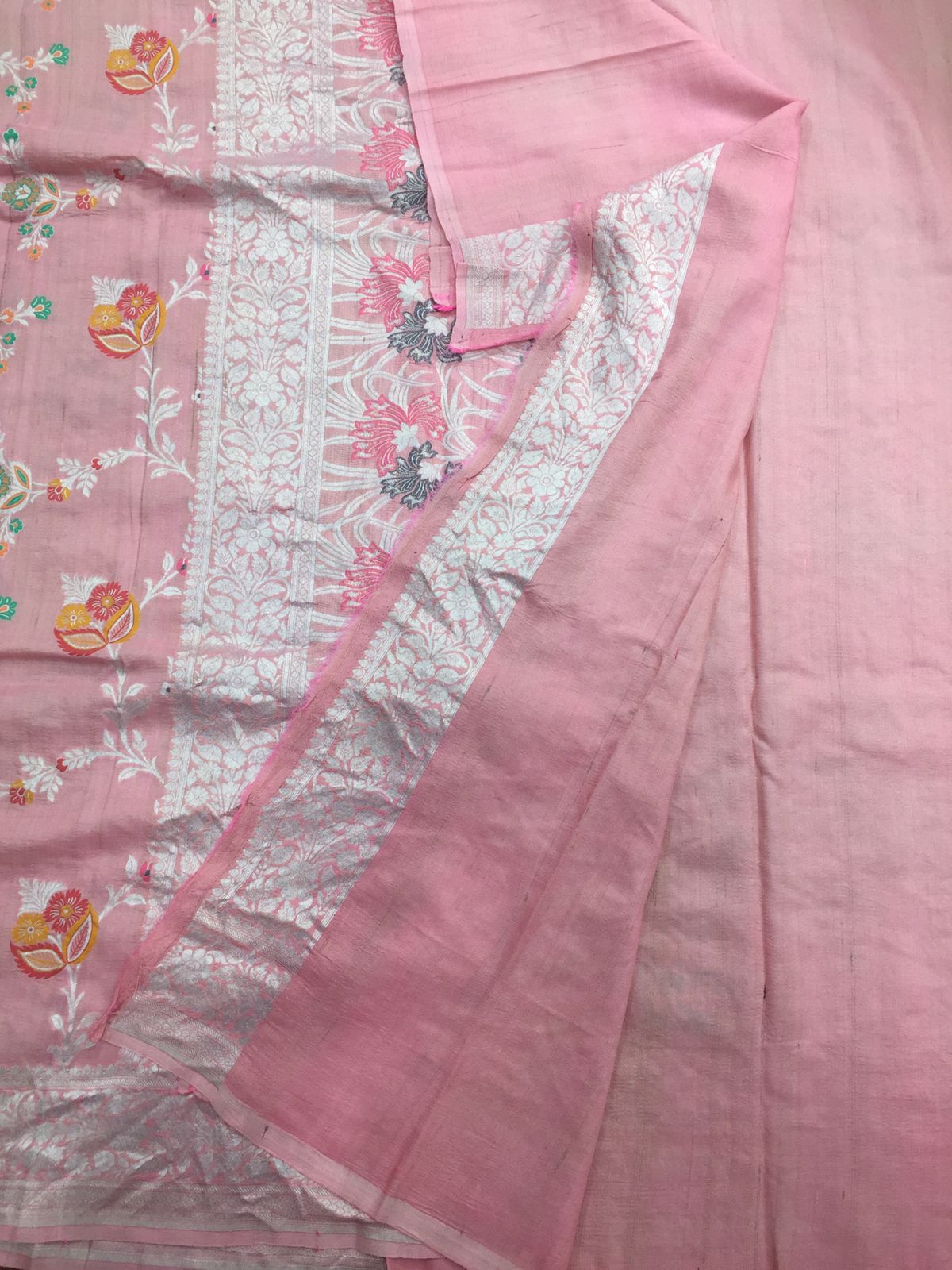Khaddi tussar jangla saree - Saffronfashionindia