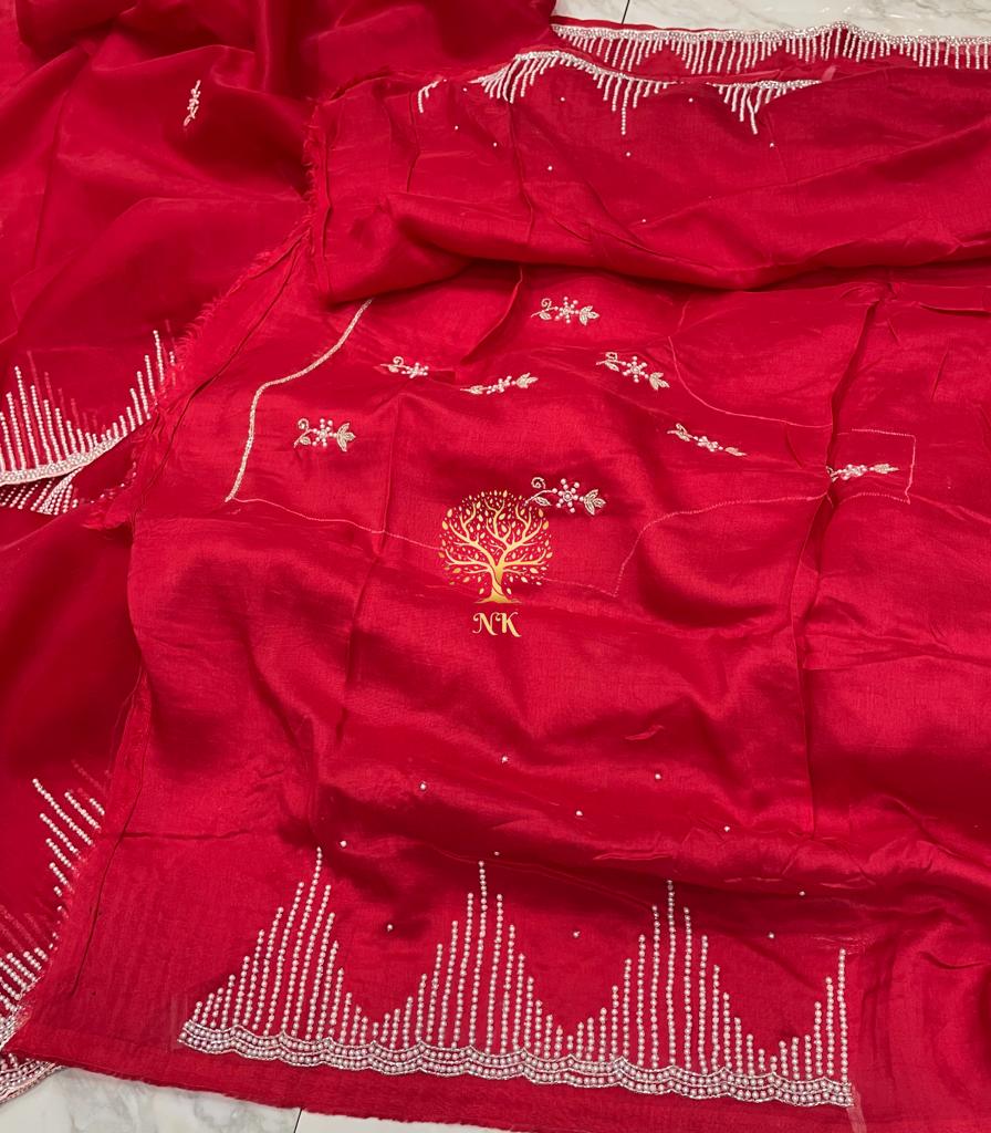 Madhurima soft organza saree - Saffronfashionindia