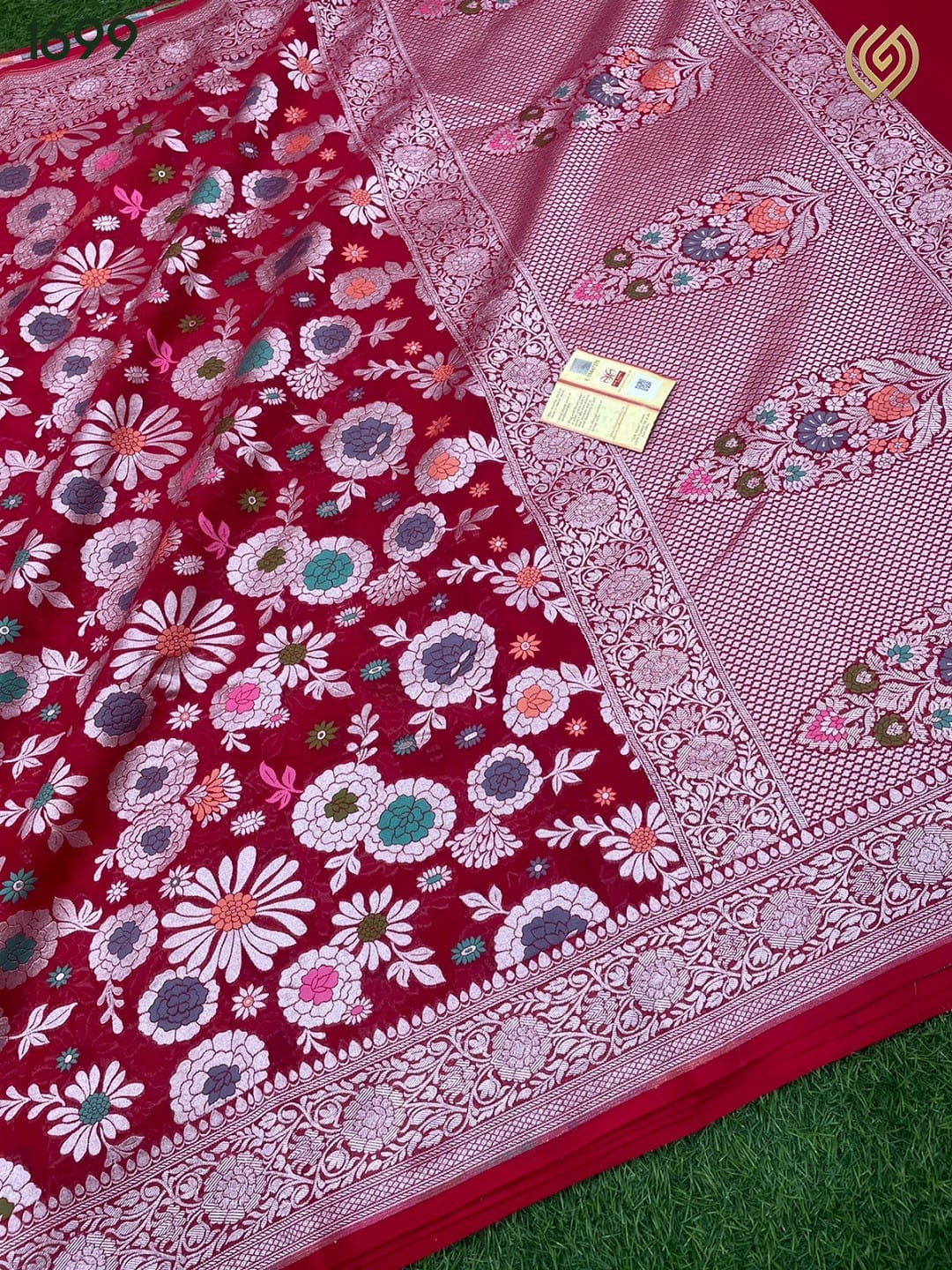 Shainaz gorgette tilfi saree - Saffronfashionindia