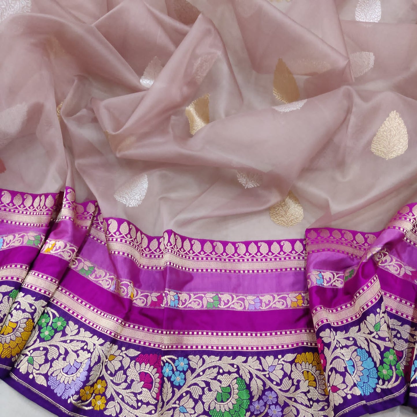 Panasche handwoven saree - Saffronfashionindia